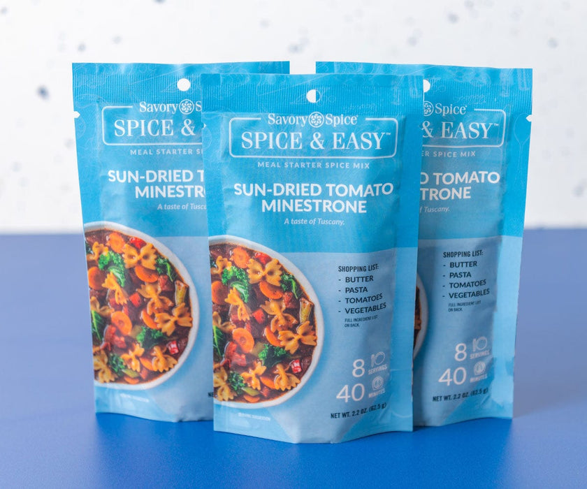 Three packets of Sun-Dried Tomato Minestrone Spice & Easy 
