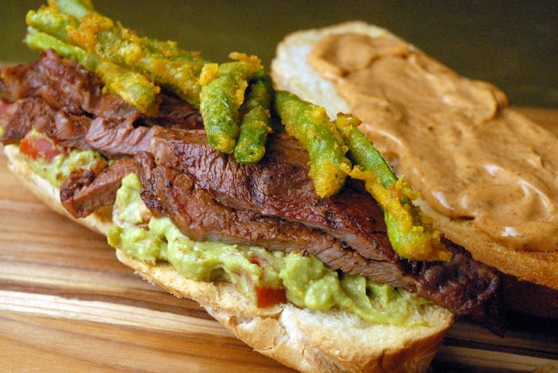 Chacarero Chilean Steak Sandwich