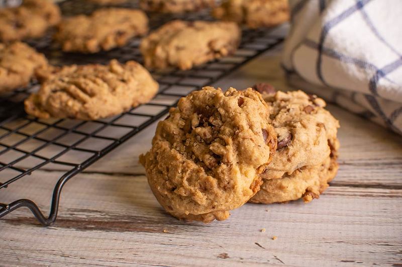 Chocolate and Whiskey Pecan Cookies