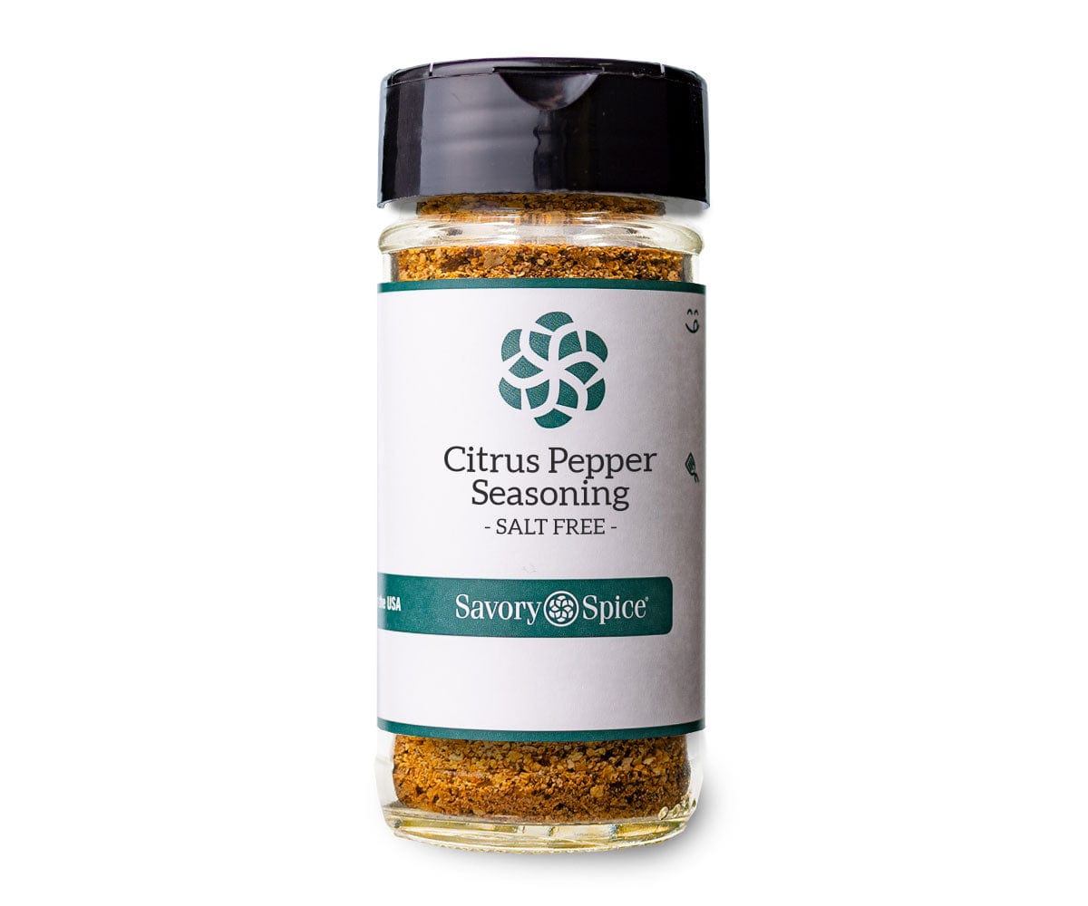 Organic Lemon Pepper Seasoning Salt Free Zesty Lemon Spice Mix 