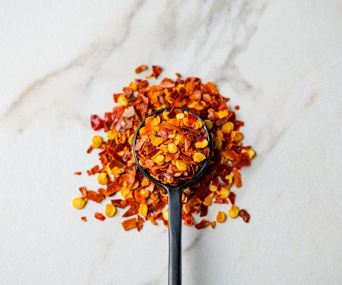 Crushed Red Pepper Chile Flakes, Dried Savory Spice