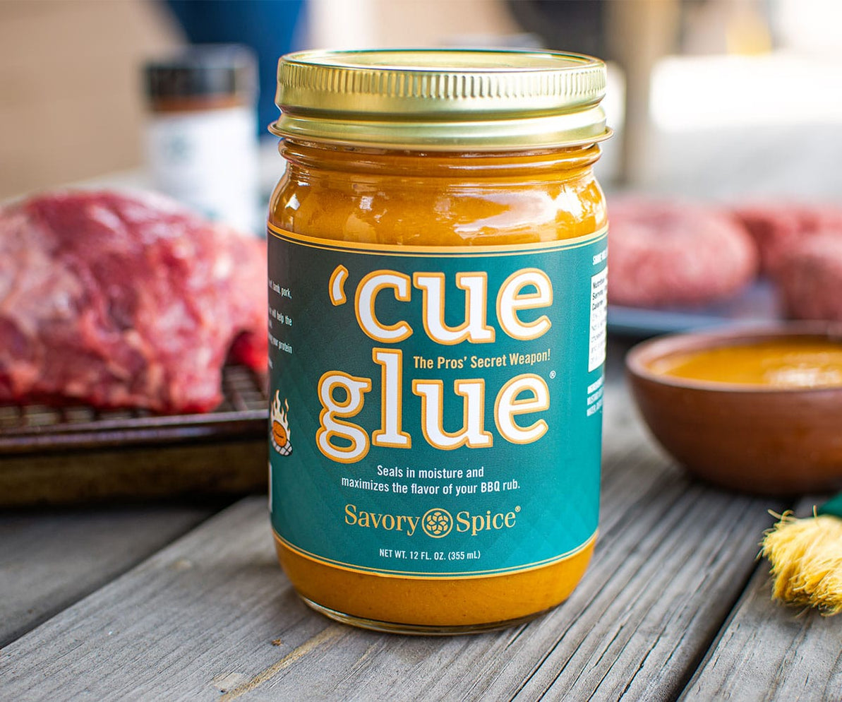 Cue Glue MustardBased Meat Binder for Dry Rub/BBQ Seasoning Savory