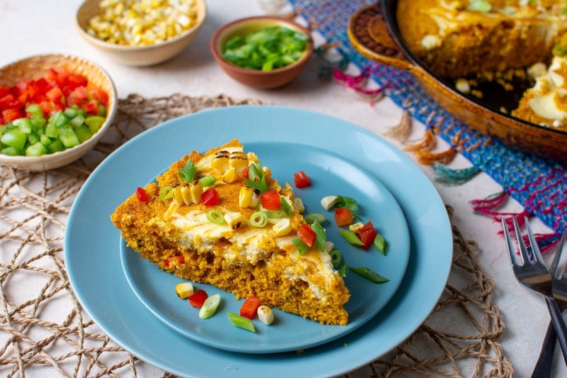 Marbled Elote Skillet Cornbread Recipe — Savory Spice