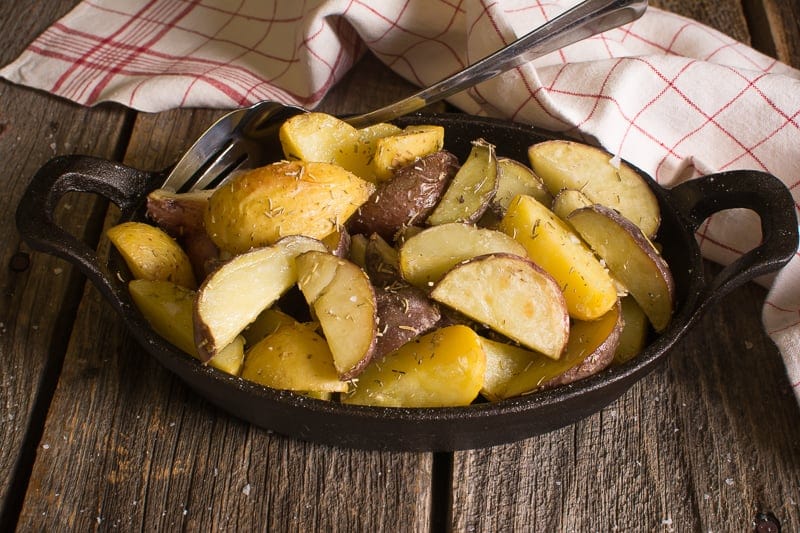 Turkey With Shallot-Mustard Sauce And Roasted Potatoes Recipe