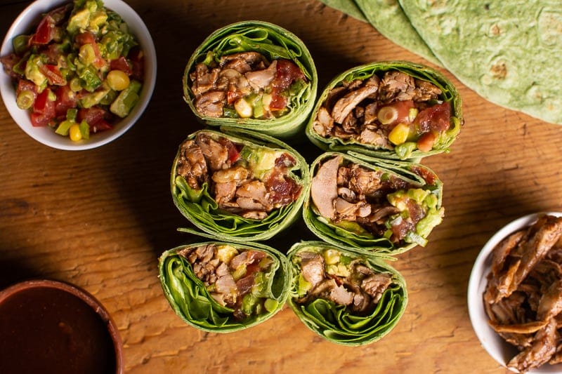 Sweet Jerk Chicken Wraps with Avocado Salsa Recipe — Savory Spice